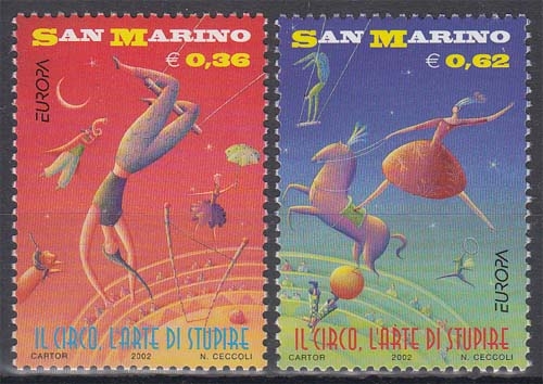 San Marino MiNr. 2018/19 ** Europa: Zirkus