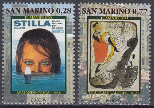 San Marino MiNr. 2085/86 ** Europa: Plakatkunst