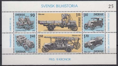 Schweden MiNr. Bl. 8 ** Geschichte des schwedischen Automobilhaus