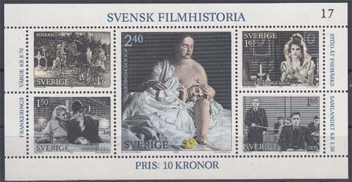 Schweden MiNr. Bl. 9 ** Geschichte des schwedischen Films