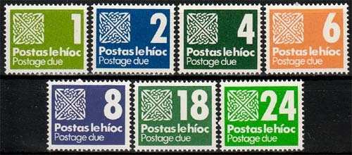 Irland MiNr. P 25/31 ** Ziffern und Ornament