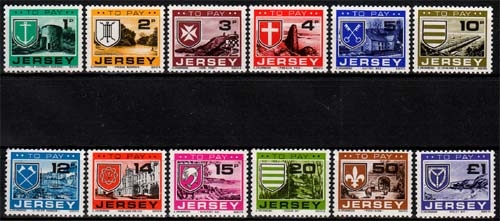 Jersey MiNr. P 21/32 ** Portomarken: Pfarrgemeinden von Jersey