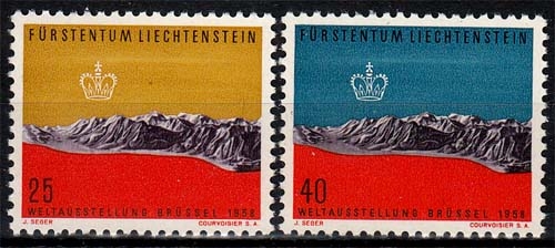 Liechtenstein MiNr. 369/70 ** Weltausstellung