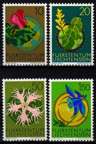 Liechtenstein MiNr. 539/42 ** Einheimische Flora