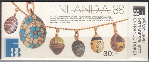 Finnland MiNr. MH 21 ** Internationale Briefmarkenausstellung FINLANDIA `88