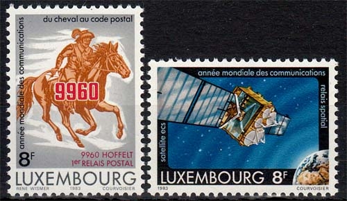 Luxemburg MiNr. 1078/79 ** Weltkommunikationsjahr