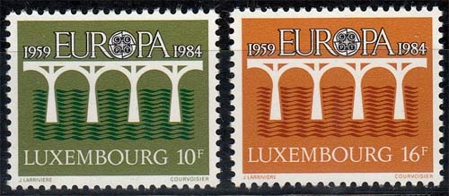 Luxemburg MiNr. 1098/99 ** Europa: 25 Jahre Europäische Konferenz