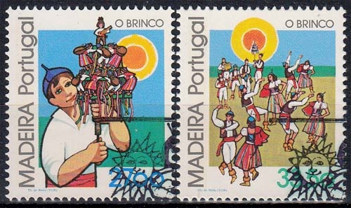 Madeira MiNr. 82/83 O Regionale Volksbräuche: "Brinco"