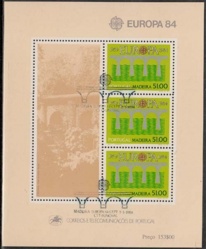 Madeira MiNr. Bl. 5 O Europa: 25 Jahre Europäische Konferenz
