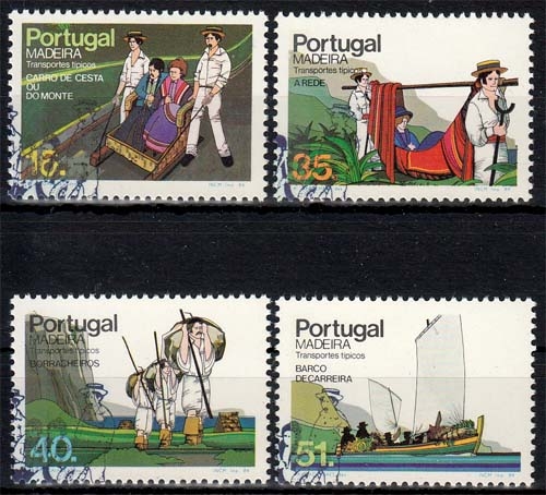 Madeira MiNr. 93/96 O Transportmittel auf Madeira