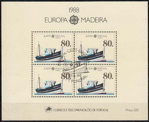 Madeira MiNr. Bl. 9 O Europa: Transport- und Kommunikationsmittel