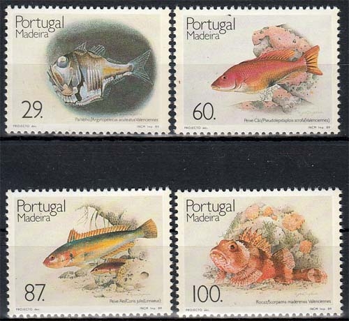 Madeira MiNr. 129/32 ** Fische