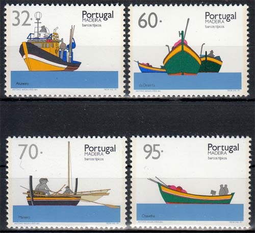 Madeira MiNr. 139/42 ** Landestypische Wasserfahrzeuge