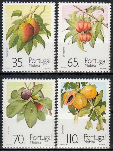 Madeira MiNr. 149/52 ** Freimarken: Subtropische Früchte und Pflanzen