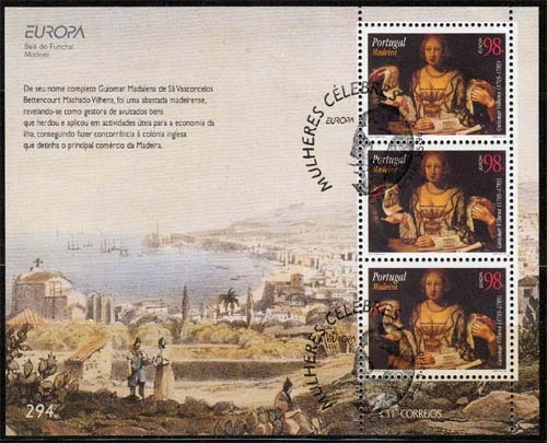Madeira MiNr. Bl. 15 O Europa: Berühmte Frauen