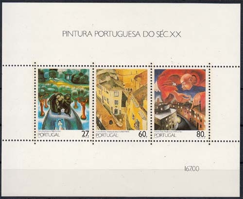 Portugal MiNr. Bl. 61 ** Gemälde des 20. Jahrhunderts