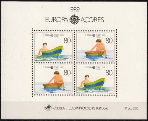 Azoren MiNr. Bl. 10 ** Europa: Kinderspiele