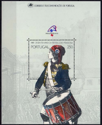 Portugal MiNr. Bl. 66 ** 200. Jahrestag der Französischen Revolution