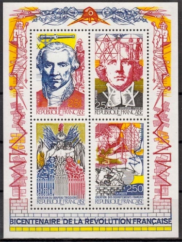 Frankreich MiNr. Bl. 10 ** 200. Jahrestag der Französischen Revolution