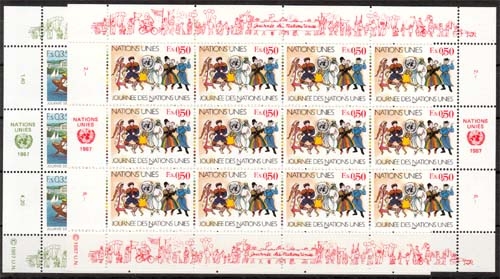 UNO Genf MiNr. Klbg. 158/59 ** Tag der Vereinten Nationen