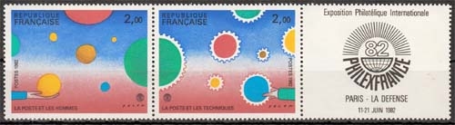 Frankreich MiNr. 2321/22 ** Internationale Briefmarkenausstellung PHILEXFRANCE