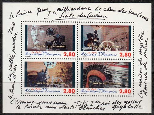 Frankreich MiNr. Bl. 15 ** 100 Jahre Kino