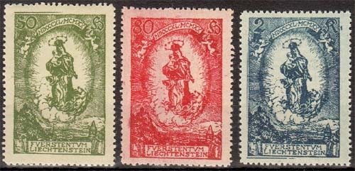 Liechtenstein MiNr. 40/42 ** 80. Geburtstag von Fürst Johann II