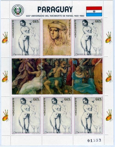 Paraguay MiNr. Klbg. 3552 ** 500. Geburtstag von Raffael