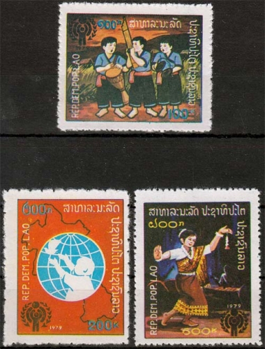 Laos MiNr. 486/88 A o.G. Jahr des Kindes