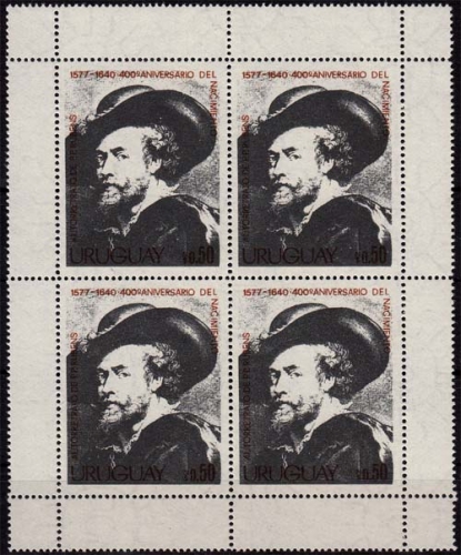 Uruguay MiNr. 1490 ** 450. Todestag von Albrecht Dürer im Viererblock