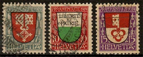 Schweiz MiNr. 149/51 O Pro Juventute
