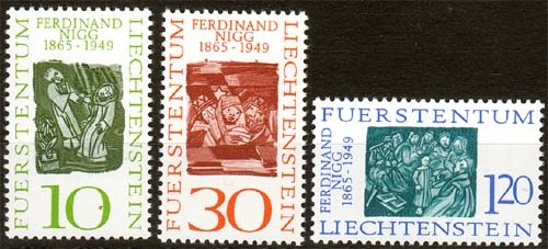 Liechtenstein 455/57 ** Ferdinand Nigg
