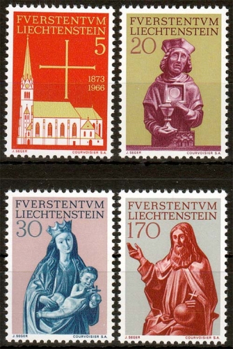 Liechtenstein 470/73 ** Restaurierung der Pfarrkirche Vaduz