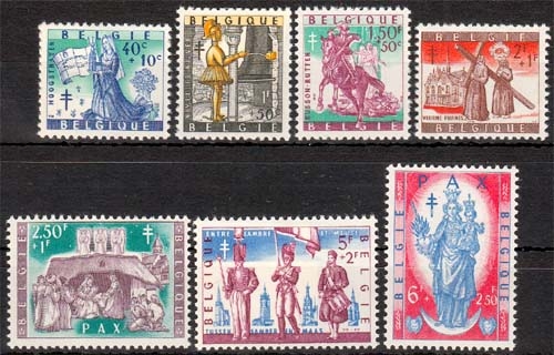 Belgien MiNr. 1135/41 ** Kampf gegen die Tuberkulose