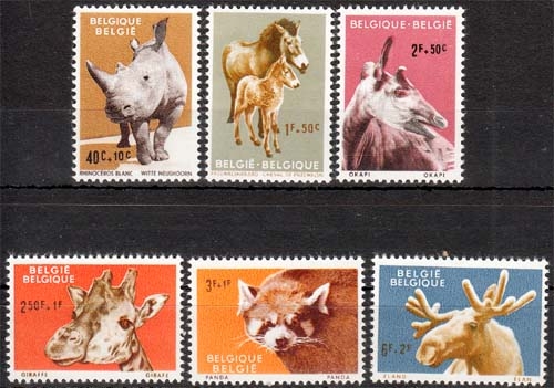 Belgien MiNr. 1242/47 ** Tiere aus dem Zoo von Antwerpen