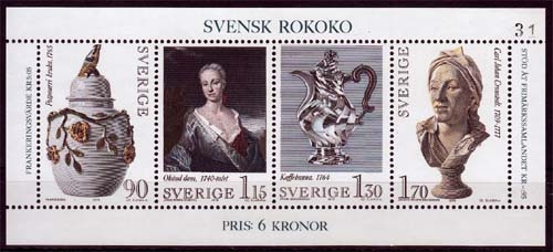 Schweden MiNr. Bl. 7 ** Schwedisches Rokkoko