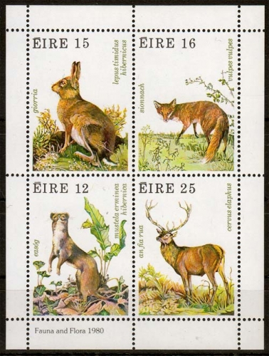 Irland MiNr. Bl. 3 ** Jagdbare Wildtiere