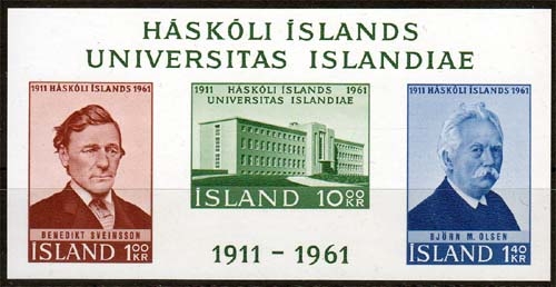 Island MiNr. Bl. 3 ** Universität von Island