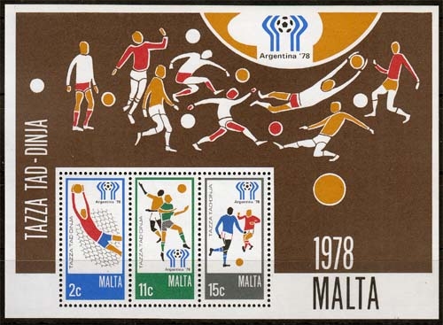 Malta MiNr. Bl. 5 ** Fußball-Weltmeisterschaft Argentinien