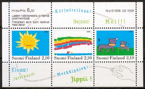 Finnland MiNr. Bl. 7 ** Kinderzeichnungen