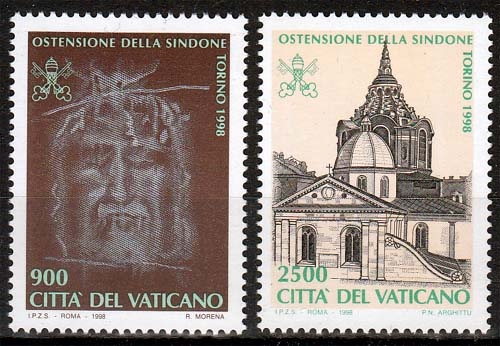 Vatikan MiNr. 1244/45 ** Ausstellung des Grabtuches Christi
