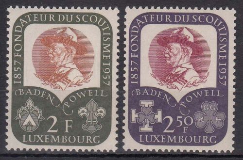 Luxemburg MiNr. 567/68 ** Pfadfinderbewegung; Geburtstag Robert Baden-Powell