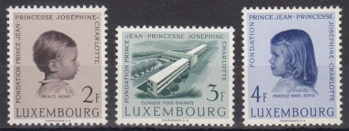 Luxemburg MiNr. 569/71 ** Kinderklinik "Fondation Prince Jean"