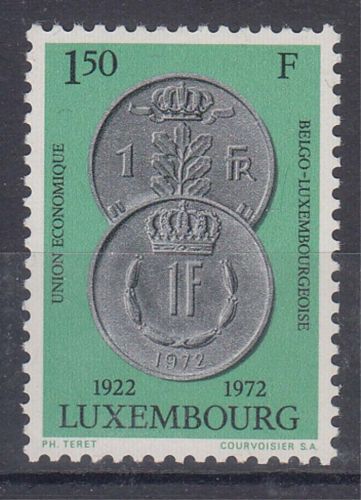 Luxemburg MiNr. 841 ** 50 Jahre belgisch-luxemburgische Wirtschaftsgemeinschaft