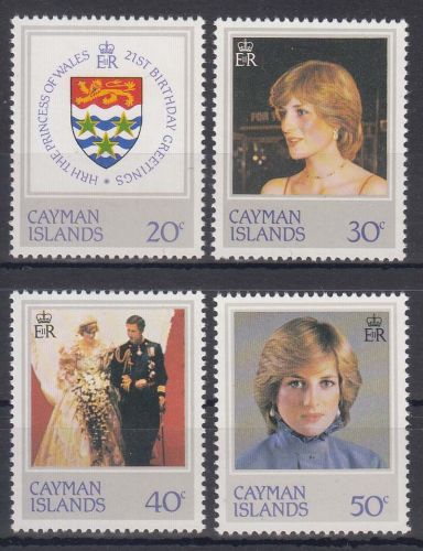 Cayman Islands MiNr. 490/93 ** 21. Geburtstag von Prinzessin Diana