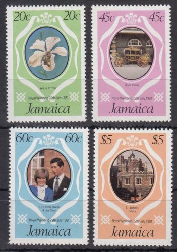 Jamaika MiNr. 504/07 ** Hochzeit von Prinz Charles und Lady Diana Spencer