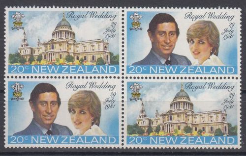 Neuseeland MiNr. 826/27 ** Hochzeit von Prinz Charles und Lady Diana Spencer