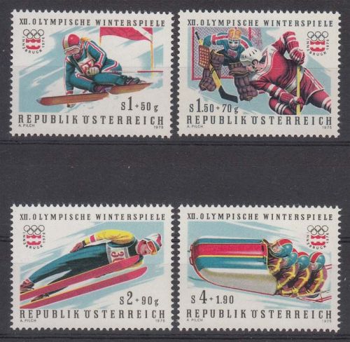 Österreich MiNr. 1479/82 ** Olympische Winterspiele 1976 in Innsbruck