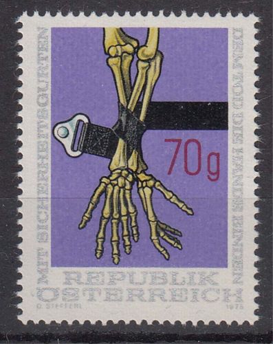Österreich MiNr. 1483 ** Sicherheitsgurt