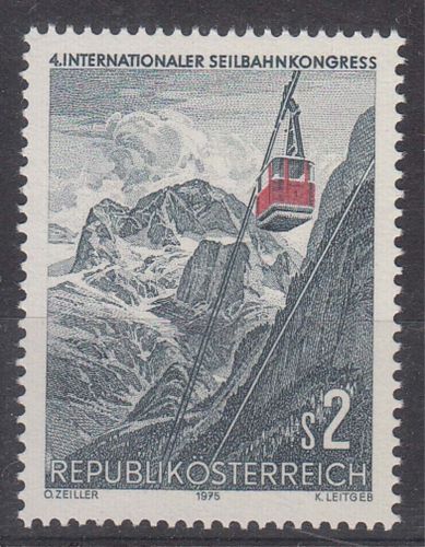 Österreich MiNr. 1488 ** Internationaler Seilbahnkongress